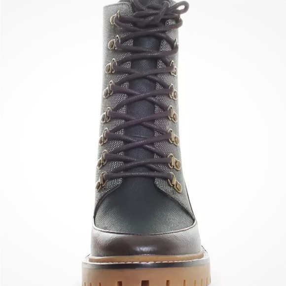 Tory Burch Miller Lug Sole Heel Lace Up Boot - Picture 4 of 10